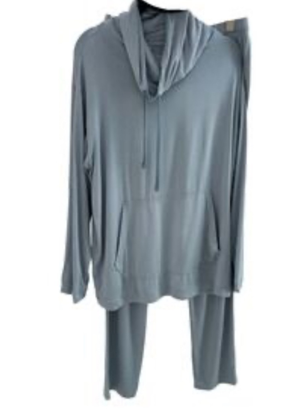 Women's Light Blue Hooded Lounge Set - Soft Sleep Pajamas - Picture 3 of 16